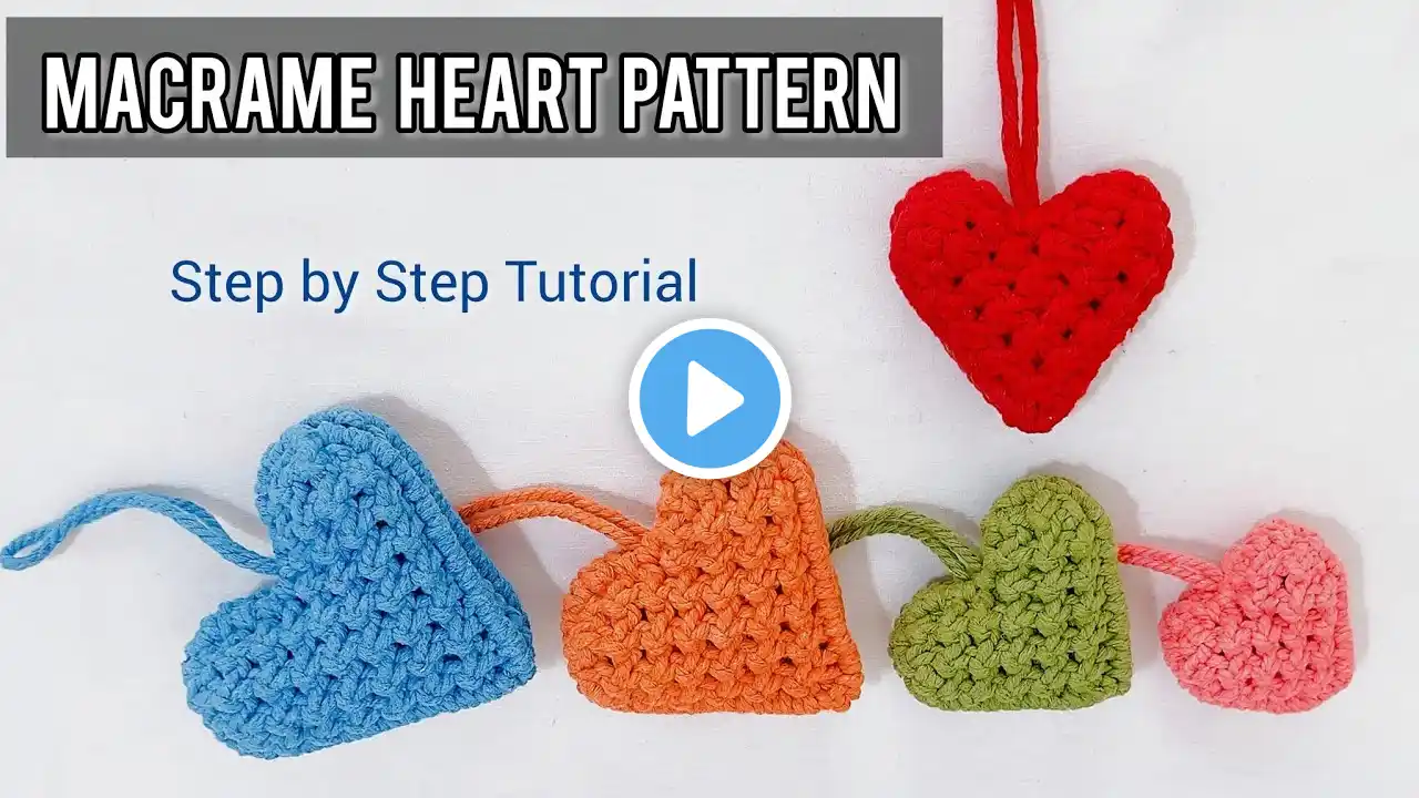 Woww wonderful! | Macrame Keychain | Macrame 3D heart pattern for Valentine's day 💌 Tutorial ❤️