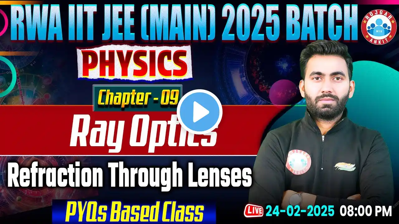 JEE Mains Physics Chapter 9 Ray Optics | Physics PYQs For IIT JEE Mains 2025 By RWA