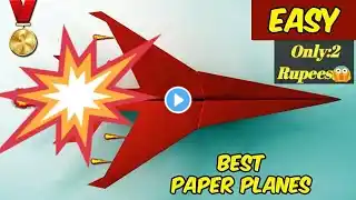 EASY Paper Plane That FLY FAR || How to Make Paper Airplane EASY that FLY FAR || Super Sonic Plane