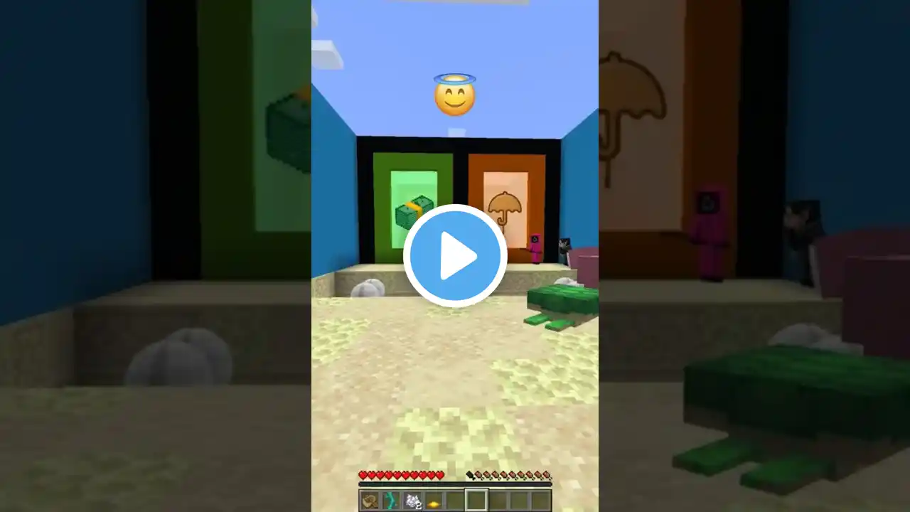 Picking Squid Game Portal vs Great Emoji Reaction #minecraft #meme#shorts