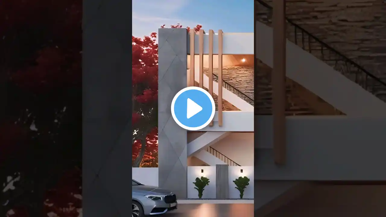 Exterior Elevation Design | 3D Rendering Tutorial | #home #shorts #shortvideo #viralvideo