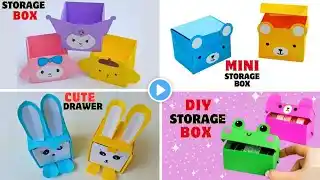 4 Beautiful and Easy Storage Boxes/Mini Box From Paper/DIY Gift Box/ easy papercraft