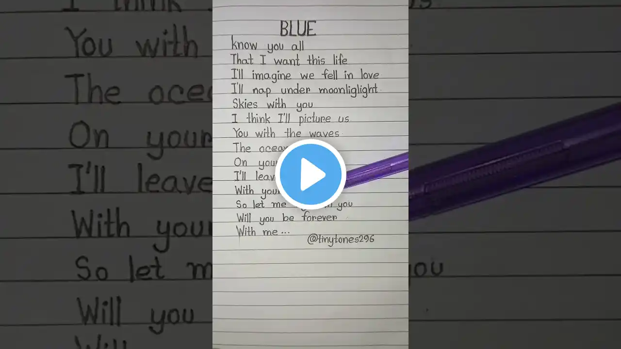 Blue Yung Kai song lyrics #blue #yungkai #songlyrics #shorts #lyricsvideo #trending