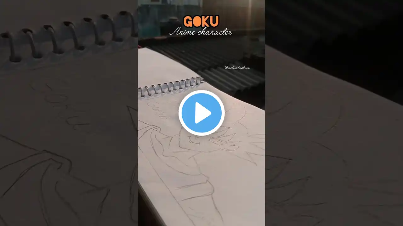 ✨Goku anime charecter drawing❤️✨#art#shorts#trending