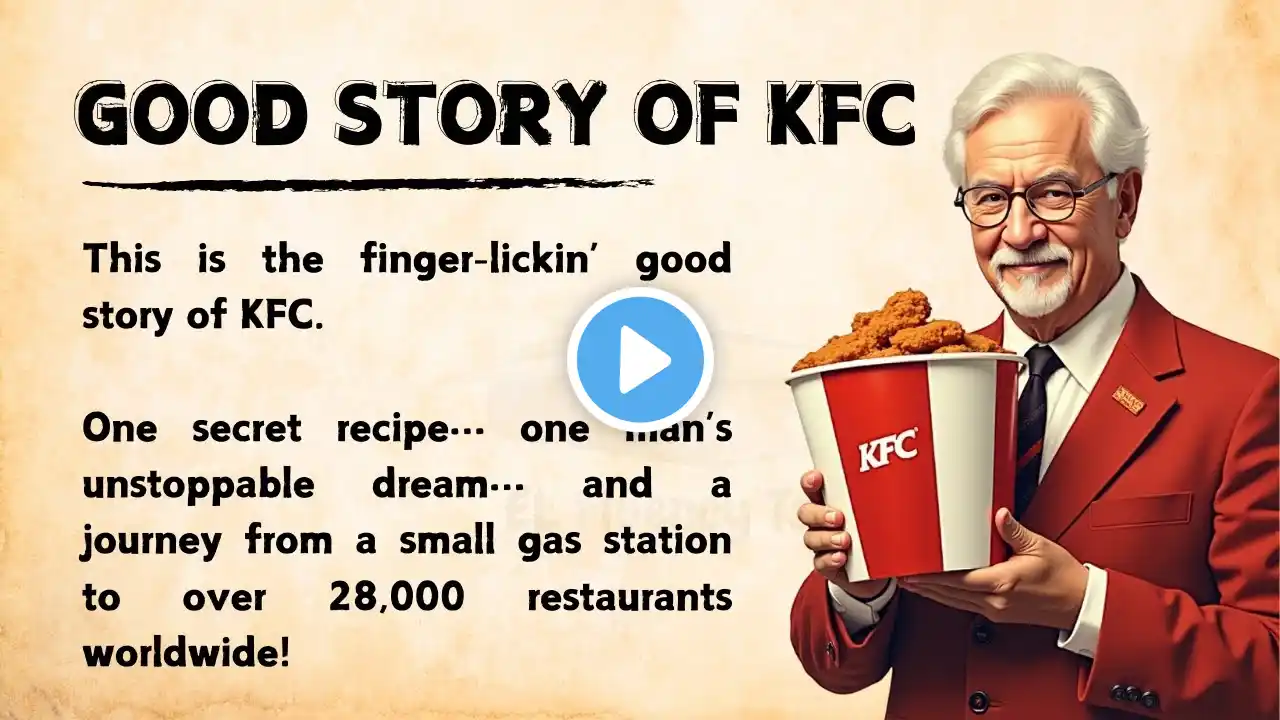 Learn English Through Story Level 1 ✅ | Graded reader | Story of KFC | Story In English