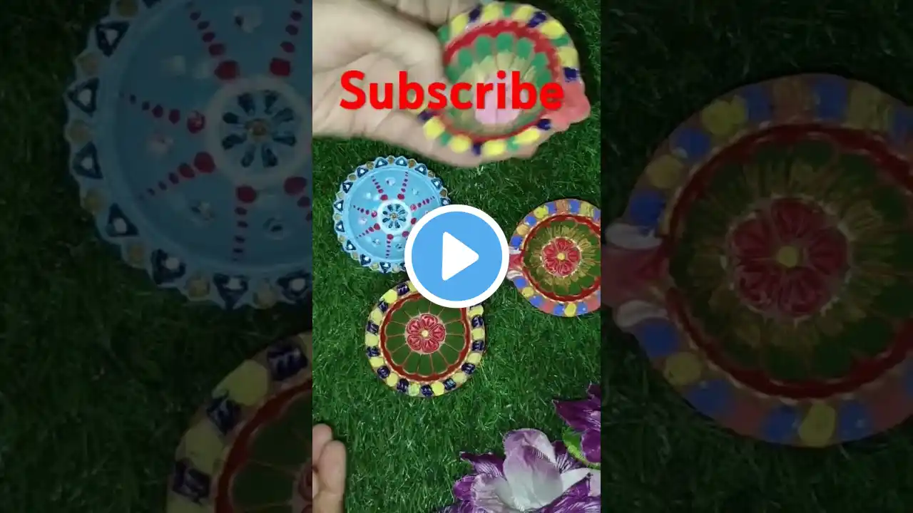 Easy & Beautiful Diya decoration ideas | Diwali Diya painting ideas | Diy Diwali Decor ideas