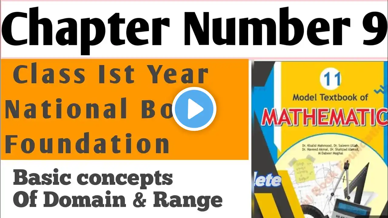 Domain and range basic concepts||Must watch||explanation of domain and range||Chapter9 NB foundation