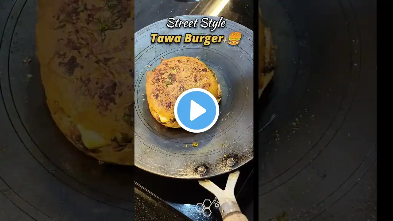 Street Style Tawa Burger 🍔 #burger #streetstyle #shorts #youtubeshorts #trending #viralshort #recipe