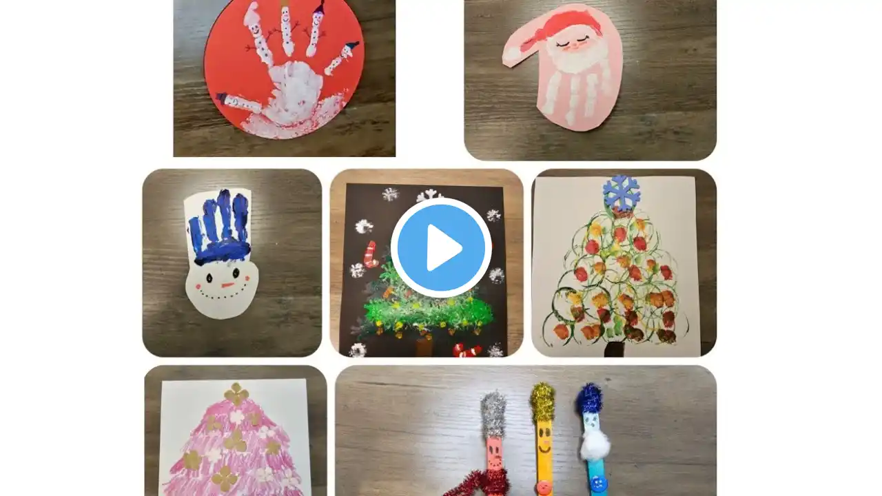 7 Easy Christmas Art Ideas/DIY/7 Cool Art Tips/Try with Your Little Ones  #diy #christmasartforkids