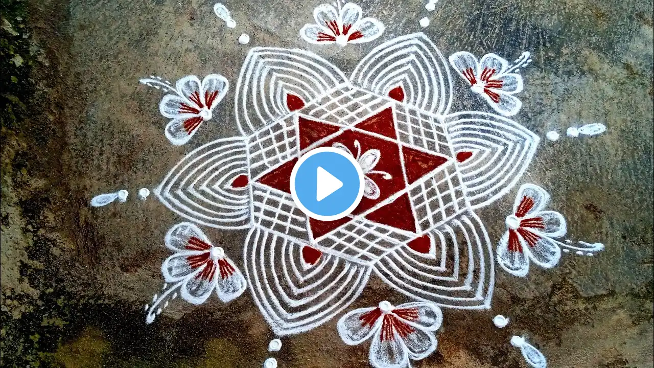 Aadi madham 5*3 dots kolam/ Aadi velli kolam /begginers rangoli / beautiful muggulu/ tamilar rangoli