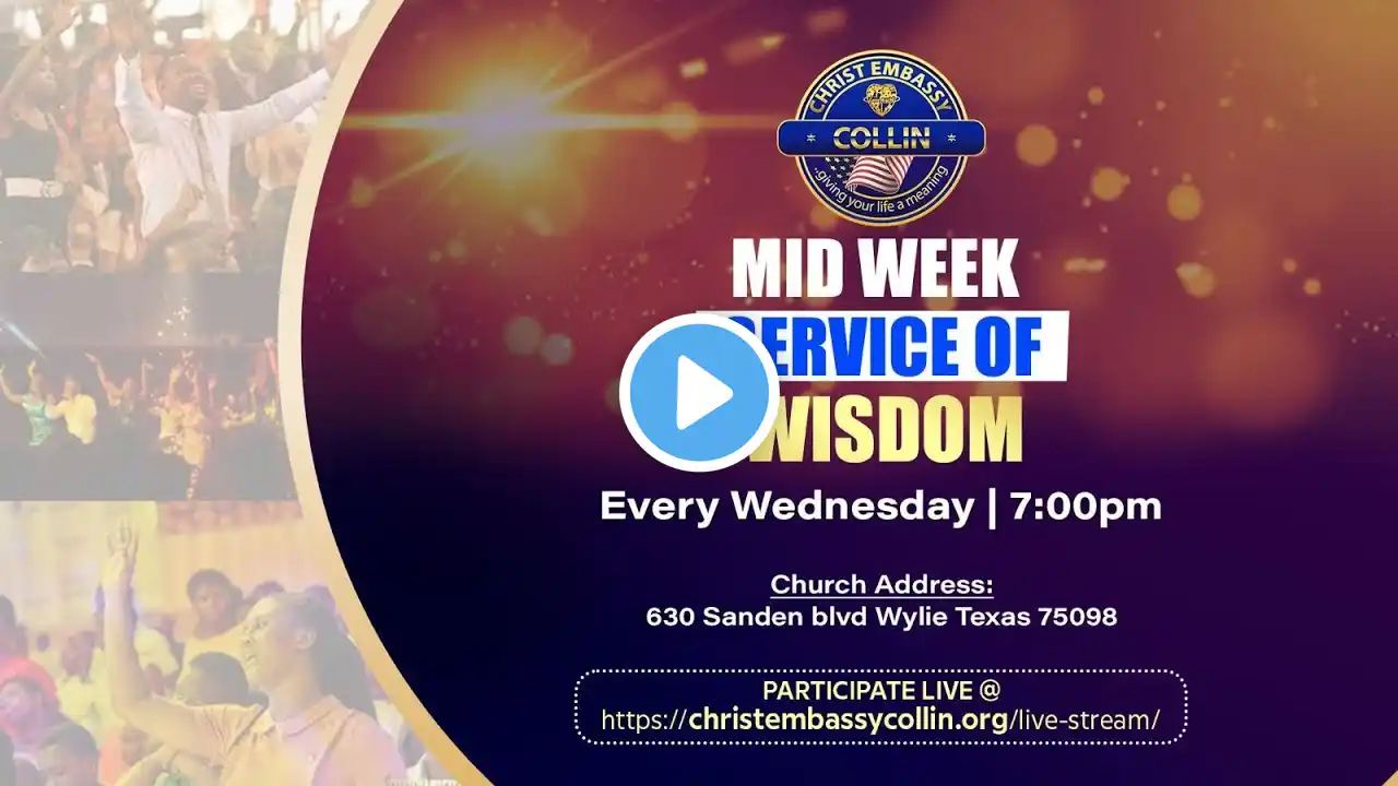 SPECIAL MID-WEEK SERVICE OF THE YEAR OF WISDOM !! FEB 26TH 2025-YEAR OF COMPLETENESS