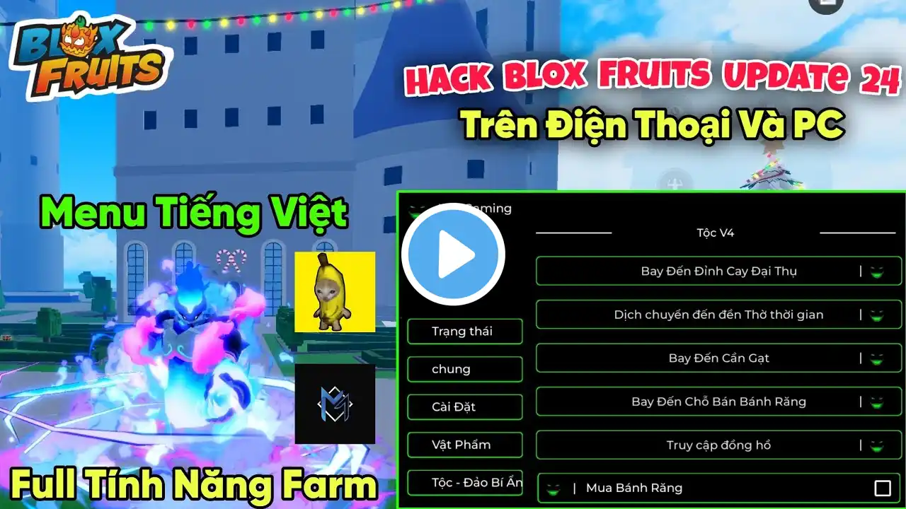 Hướng dẫn hack blox fruits delta x vng trên điện thoại cho người mới, menu tiếng việt cực ngon