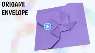 Paper Crafting!💜Create a Beautiful Origami Envelope with Fun#artandcraft#viralvideo