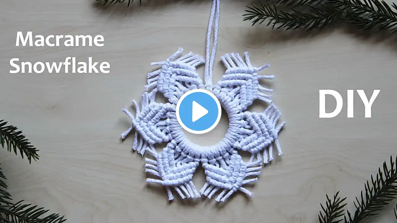 DIY Macrame Snowflake Tutorial | DIY Новый год | Christmas Decorations | Macrame Christmas Ornaments