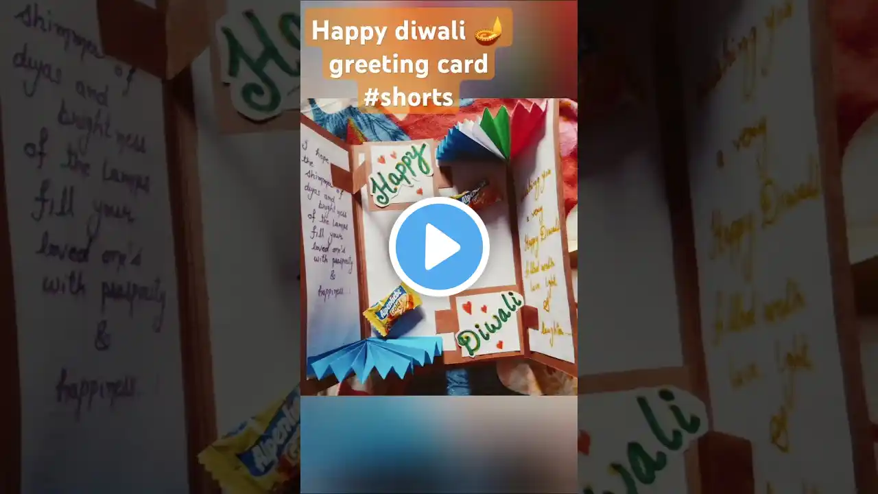 How to make greeting card for diwali festival 2024|DIY Card #shorts#youtubeshorts #papercraft