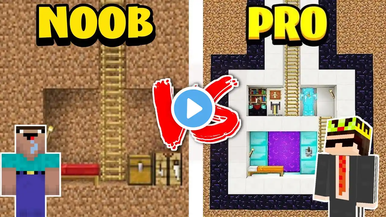 NOOB VS PRO : SAFEST SECURITY BASE BUILD CHALLENGE!