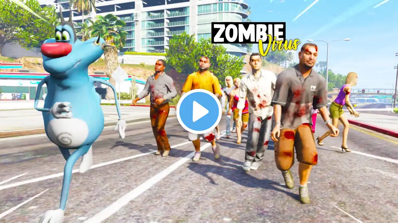 OGGY JACK and PINKA Surviving Zombie Virus In GTA 5 (Part 1) Zombie Apocalypse