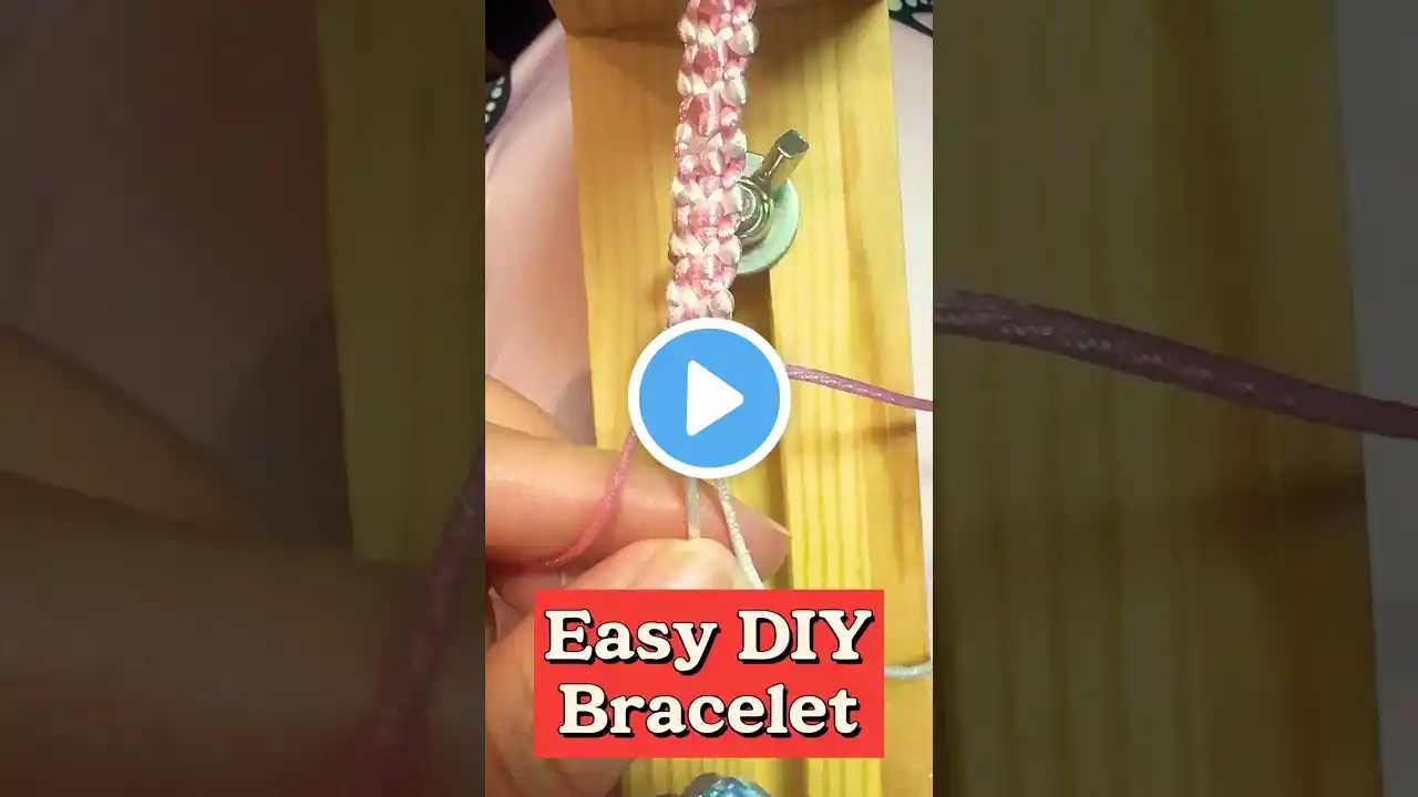 Easy DIY Bracelet Making #braceletmaking #easybracelet #macrametutorial #threadbracelet #satincord