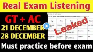 Ielts listening Real test|21,28 december ielts exam listening test,academic,general exam prediction|