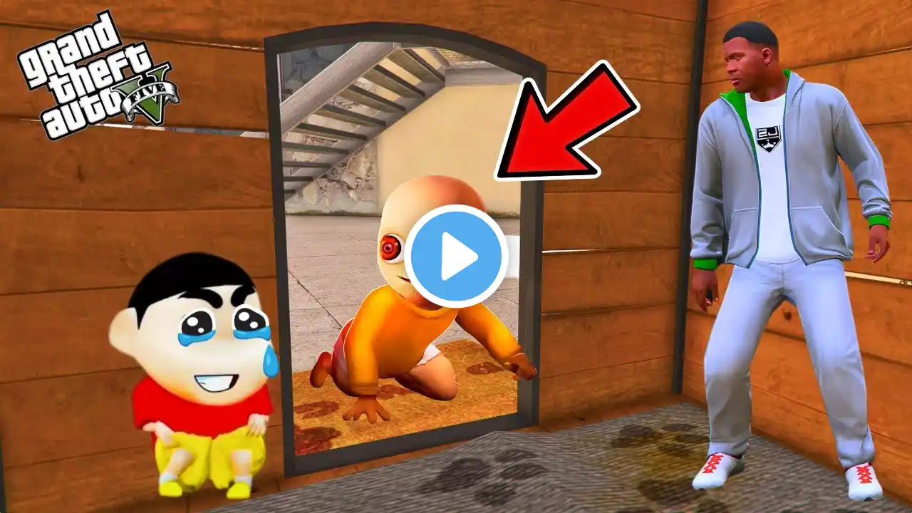 Shinchan and Franklin Try to Escape The Baby in Yellow GTA 5