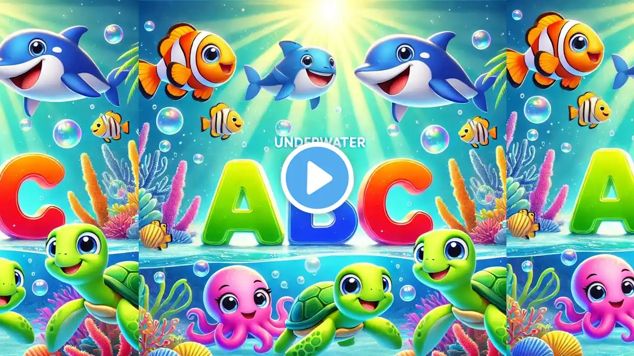 🌊 Learn ABCs with Ocean Animals! 🎶 | Fun Alphabet Song for Kids