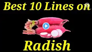 10 Lines on Radish in English/Essay on Radish for kids/#radish