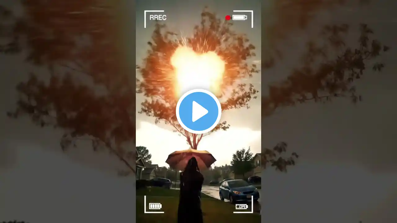 UNBELIEVABLE Lightning Strike Caught on Camera 😱 #shorts
