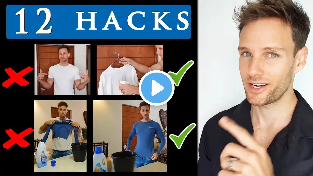 12 CLOTHING HACKS FOR MEN |  Cool clothing tips and tricks