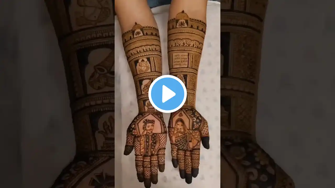 Bridal mehndi ❤️💚#shorts #yourubeshorts #youtuber #mehndi #mehndidesign #creativity #hennadesign