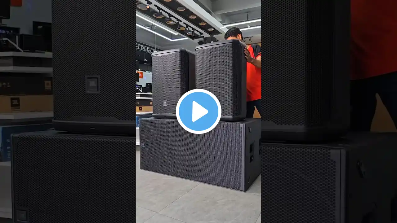 JBL PRX915 with SRX928S Dual 18-inch Woofers, the sound is so cool! #audio #jbl #shorts #fyp