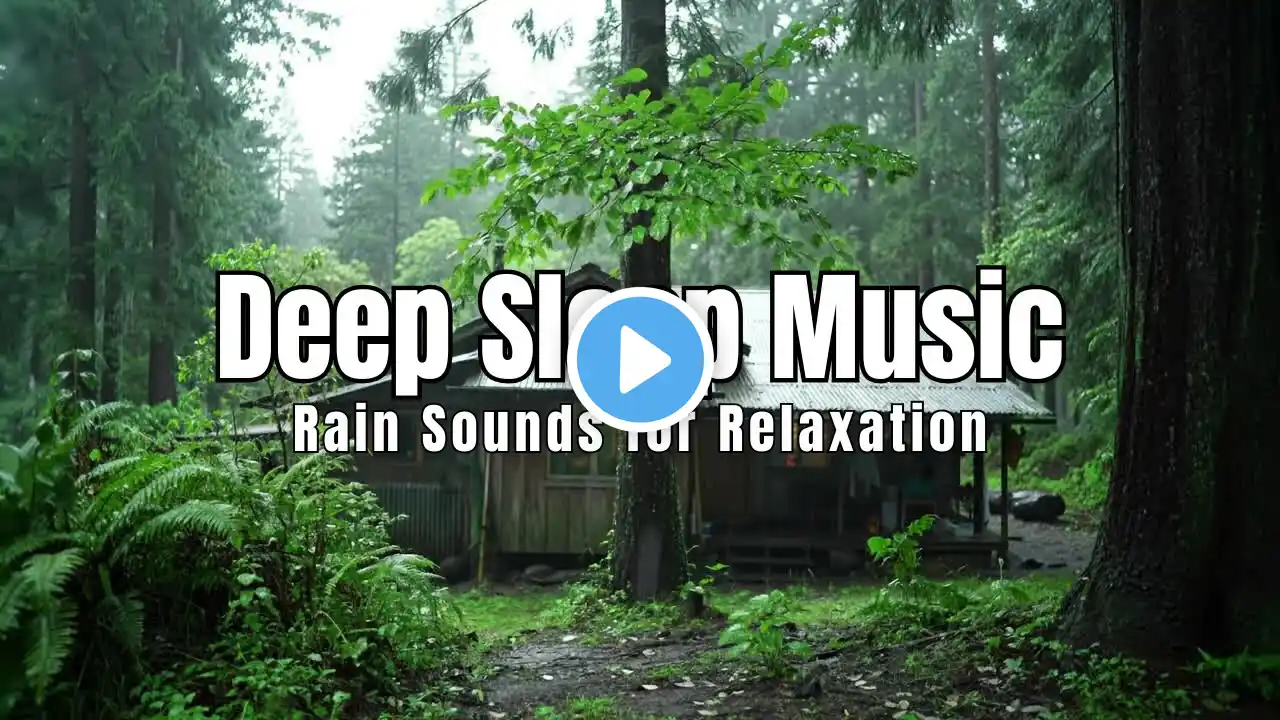 3 Hours Relaxing Sleep Music with Rain Sounds - Peaceful Music in the Warm Bedroom, Stress Relief
