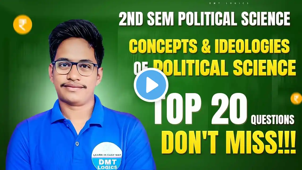 2nd sem Concepts and Ideologies of Political Science imps || Degree 2nd sem  important Questions