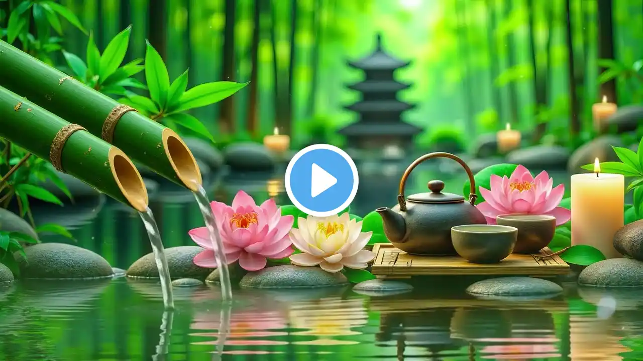 Healing Sleep Music 🌸🌿Water Sound, Relaxing Music, Stress Relief, Meditation Music, Study & Yoga
