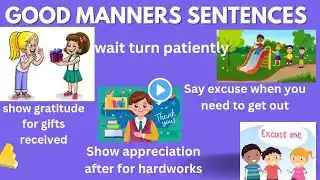 Good Manners Sentences | Learn English with Polite Phrases | English Speaking Practice|