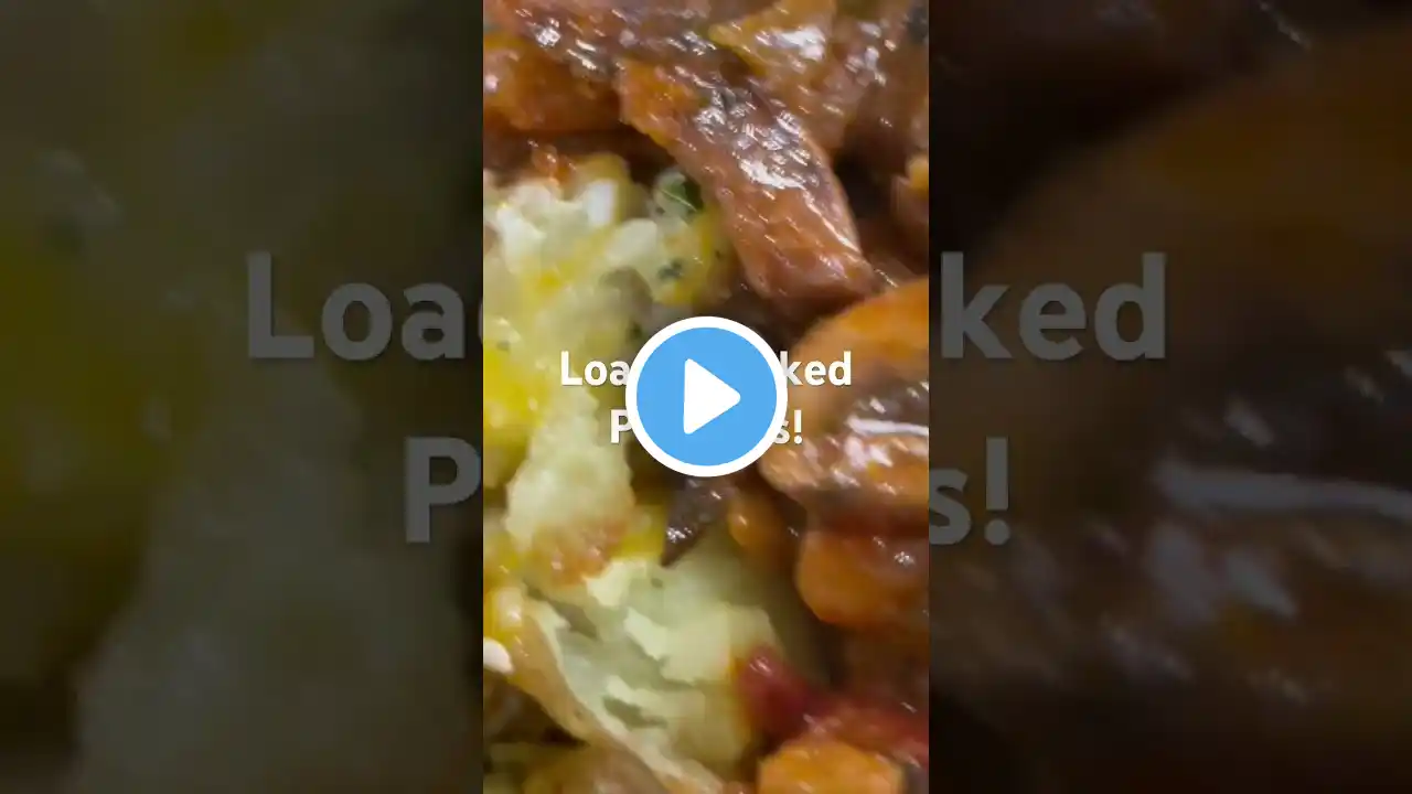 Loaded Baked Potato With Cheese, Mushrooms, & Corn! #shorts