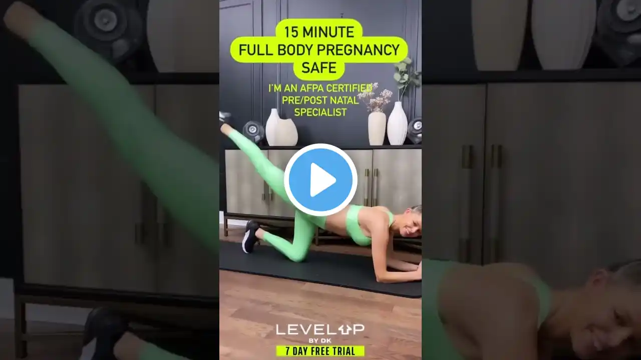 FULL BODY PREGNANCY SAFE : LEVEL UP BY DK, All Trimesters #shorts #pregnancyworkout Danielle Knudson