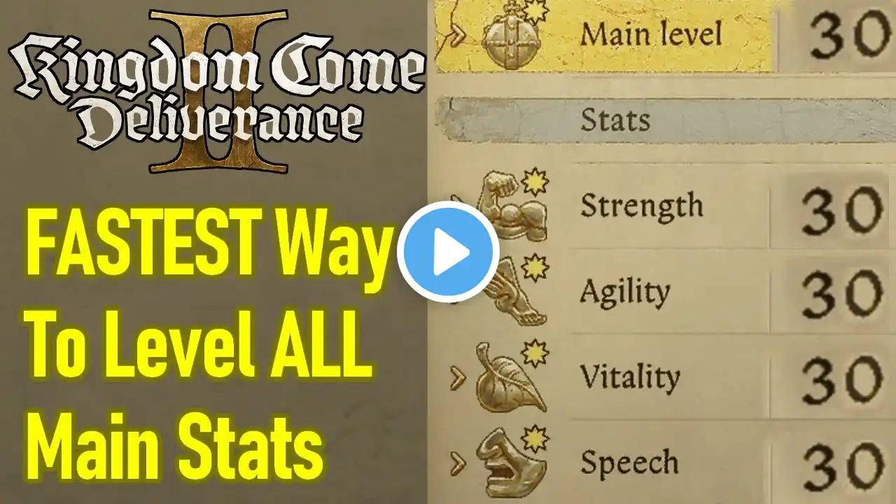 FASTEST way to level up ALL MAIN STATS: Speech, Agility, Vitality, Strength, and Main Level