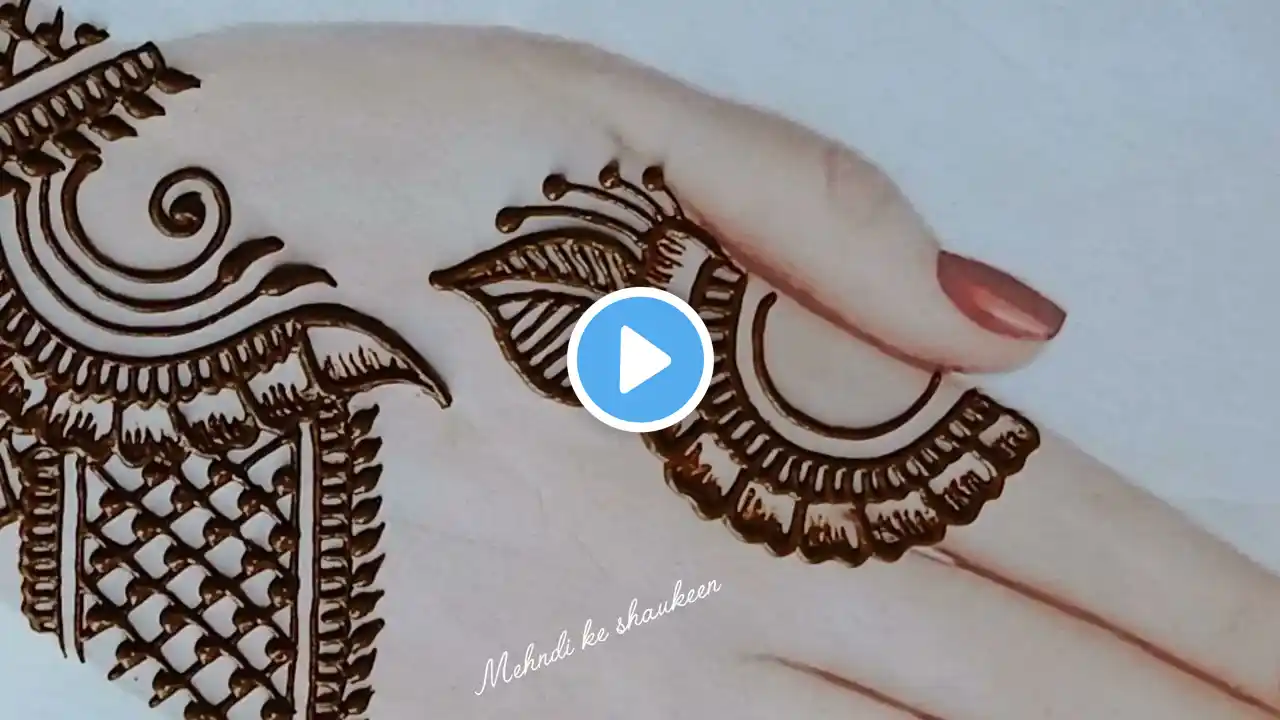 Henna mehndi design back hand ll Simple back hand mehndi ll mehndi design simple arabic ll