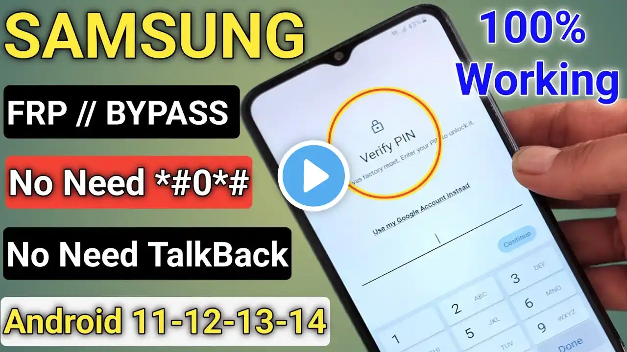 SAMSUNG FRP BYPASS 2024 ANDROID 11-12-13-14 Latest Security Frp Lock Removal || Google Lock Remove