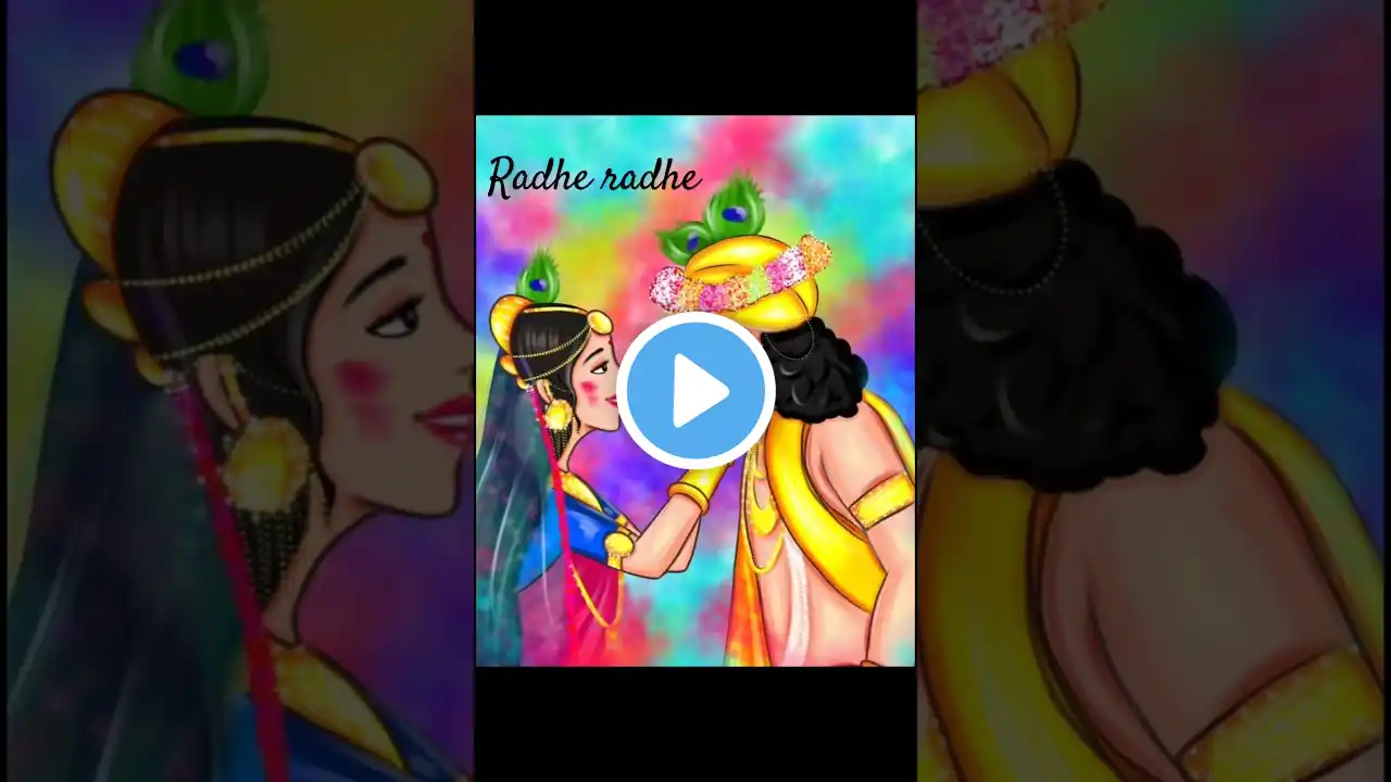 RADHAKRISHNAN'S Vibrant Holi Drawings!❤️ #radhakrishna  #holi #shorts #viralvideo