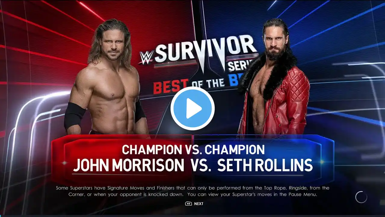 WWE 2K22 John Morrison Vs Seth Rollins Champion Vs Champion