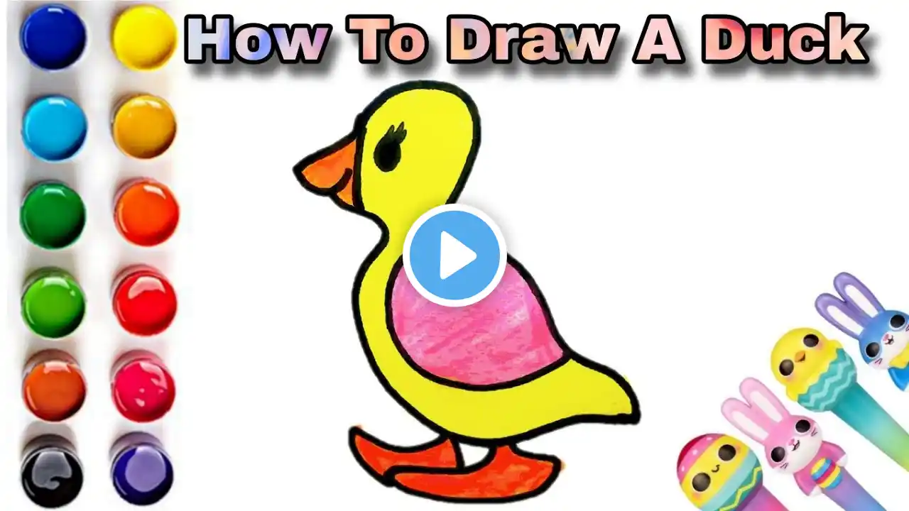 How To Draw Cute Duck For Kids #drawing #duck