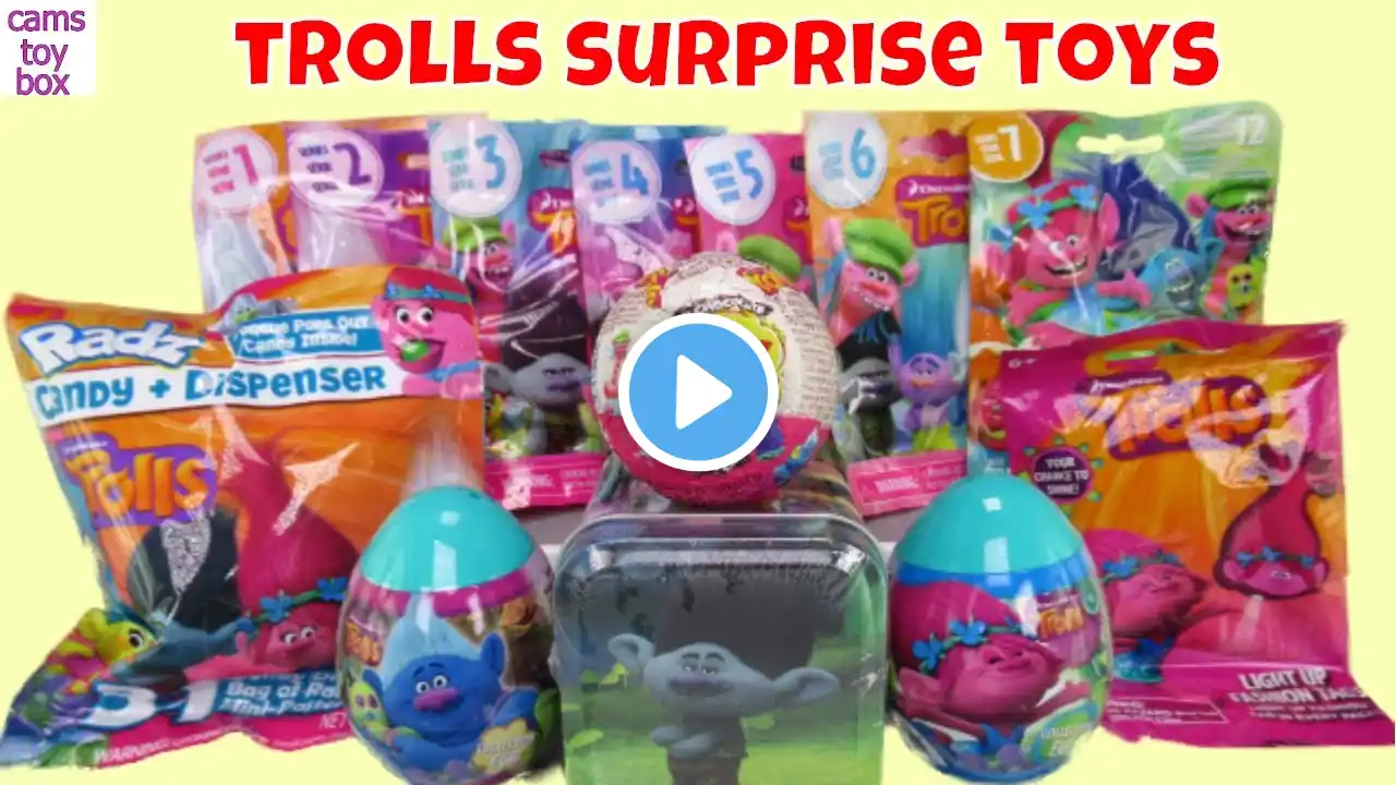 Dreamworks TROLLS Surprise Toys Blind Bags 1 2 3 4 5 6 7 Series Opening Fun Kids