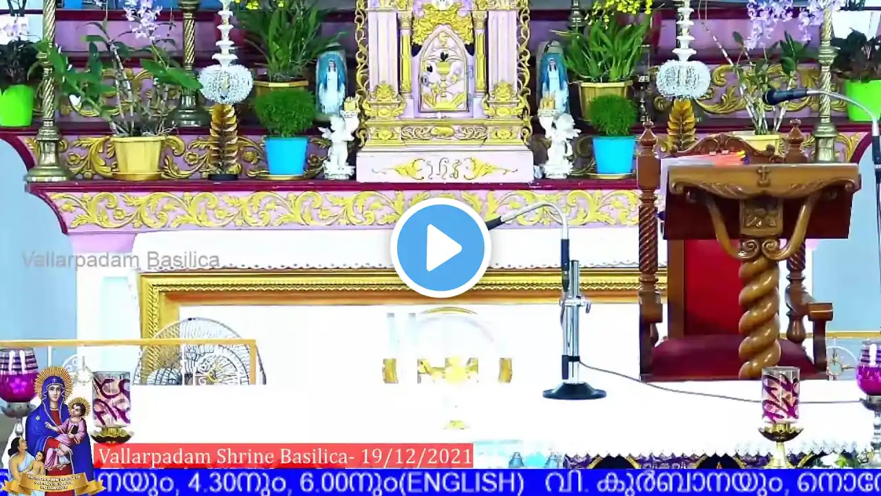 LIVE HOLY MASS  || VALLARPADAM BASILICA || 19 Dec 2021 || 04.00PM