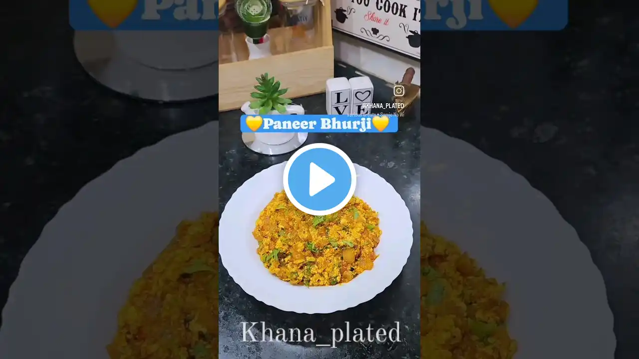 💛Paneer Bhurji💛  #food #foodblogger #easyrecipe #paneerbhurji #foodie #shorts #cooking #ytshorts