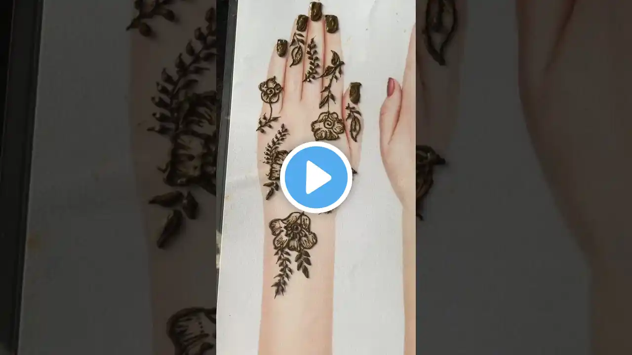 trending mehndi design/latest mehndi design for back hand #easymehndi #trendingshorts #mehndidesign