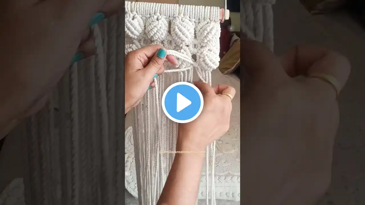 Endless falls knot 💗 || macrame tapestry wallhanging 2023#youtubeshorts #viral#shorts