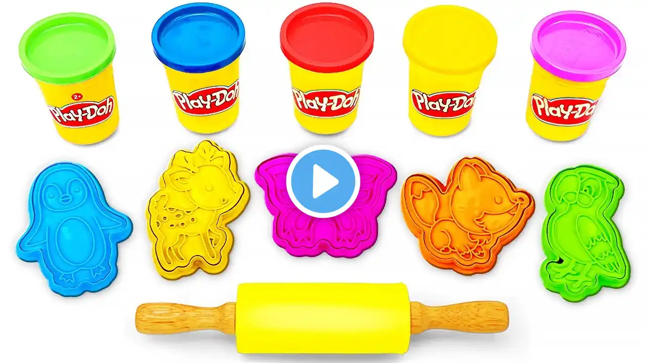 Create and Learn Animals with Play Doh & Paw Patrol Toys 🐧🦋🦊 Preschool Toddler Learning Video