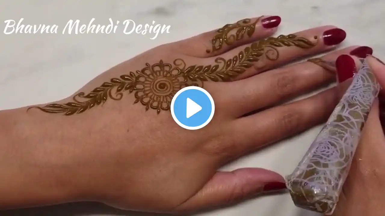 DIWALI SPECIAL MEHNDI DESIGN|Easy simple Back Hand Mehndi Design|Stylish Mehndi Ka Design2023#mehndi