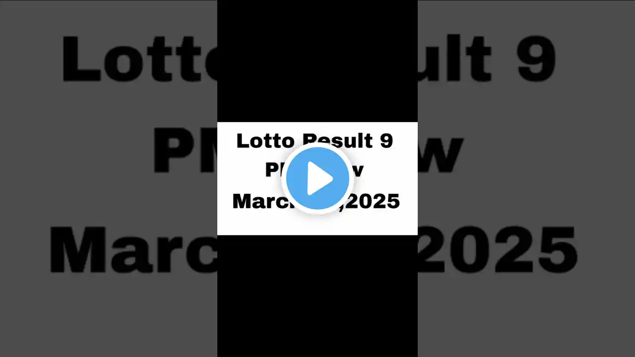 Lotto Result Today 9PM Draw March 19, 2025 PCSO LIVE Result